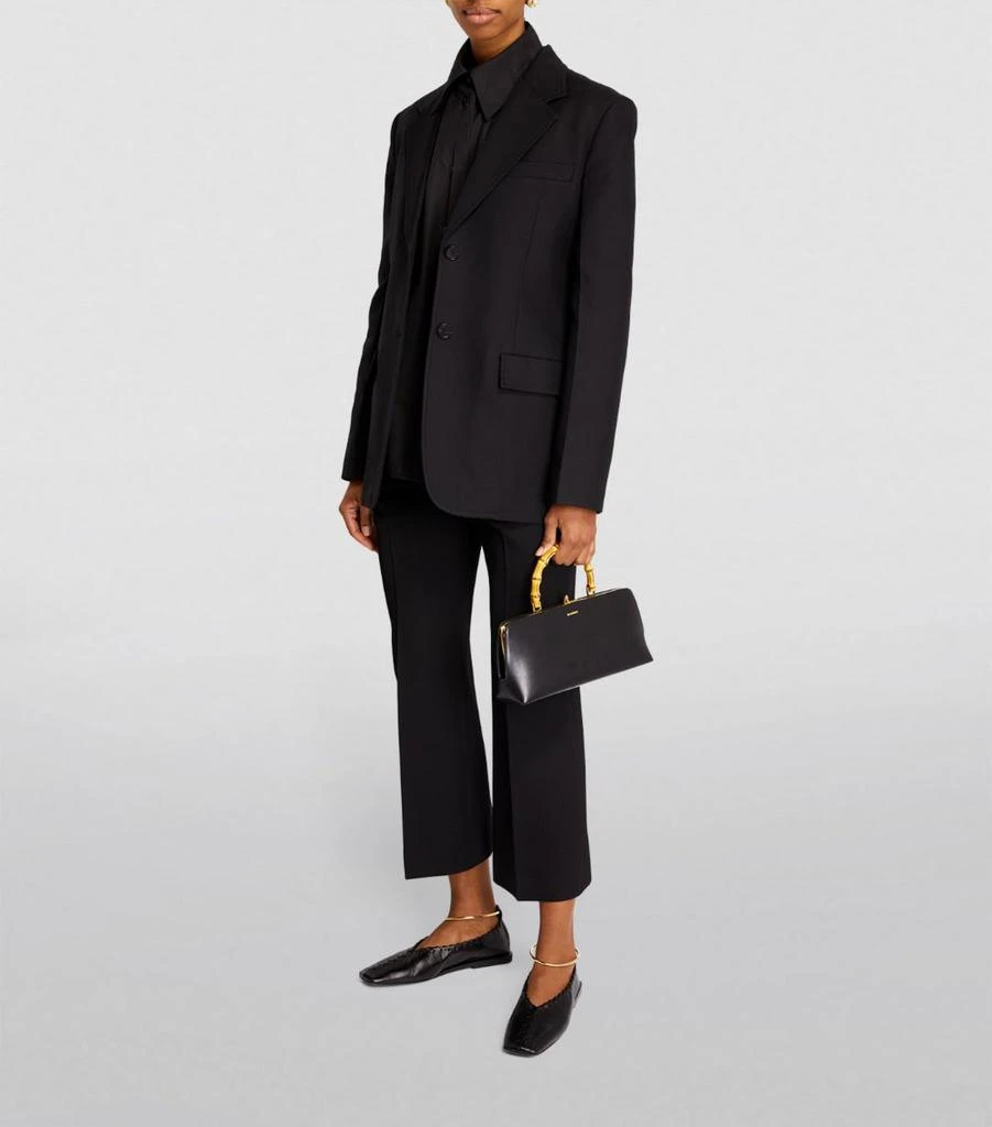 Jil Sander Leather Anklet-Detail Ballet Flats 5