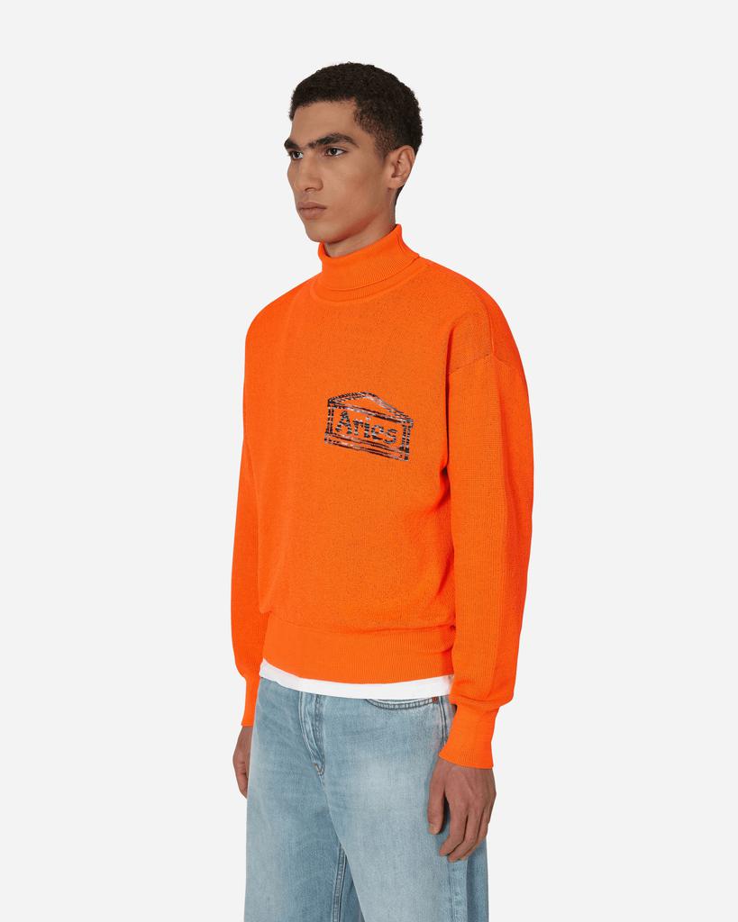 Aries Temple Fluro Turtleneck Sweater Orange