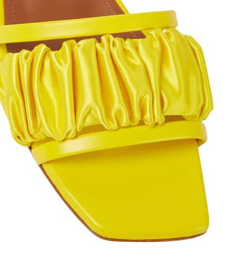 Malone Souliers Demi leather and satin slides 6