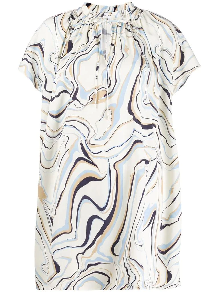 Chinti and Parker graphic-print flared dress - women 1