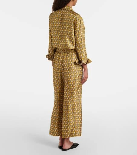 Max Mara Printed silk wide-leg pants 3