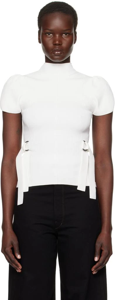 3.1 Phillip Lim Off-White Compact Rib Tulip Top 1