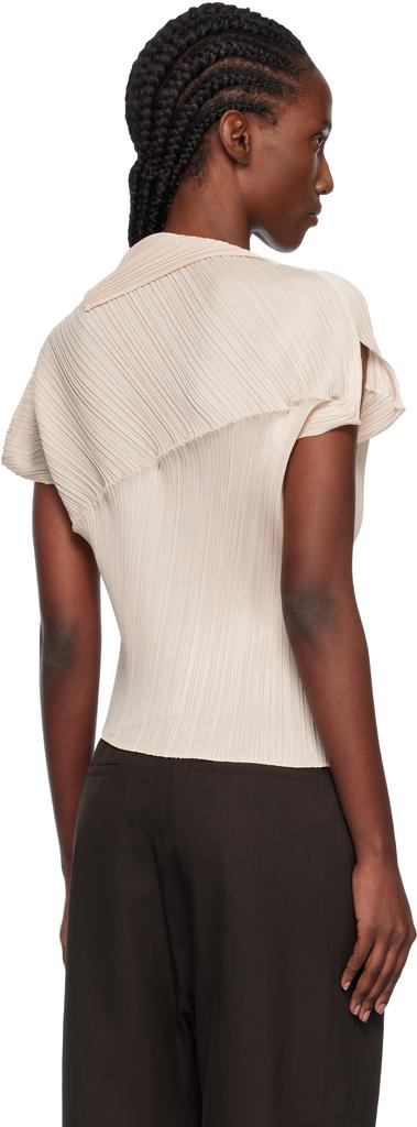 PLEATS PLEASE 半袖トップス ベージュ Pleats Please Beige Leap Top - Free Shipping - BeyondStyle