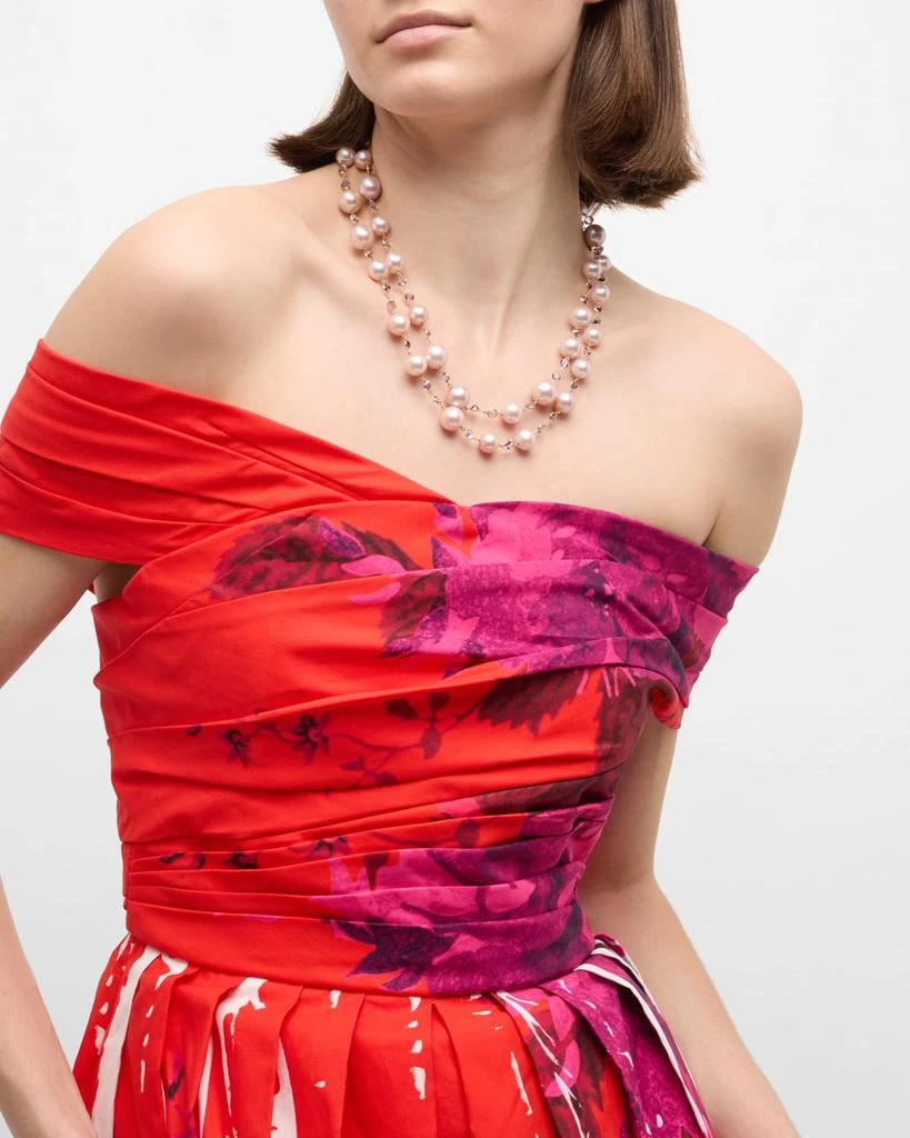 BELPEARL 18K Yellow Gold Amethyst and 10-13.4mm Kasumiga Pink Pearl Necklace 5