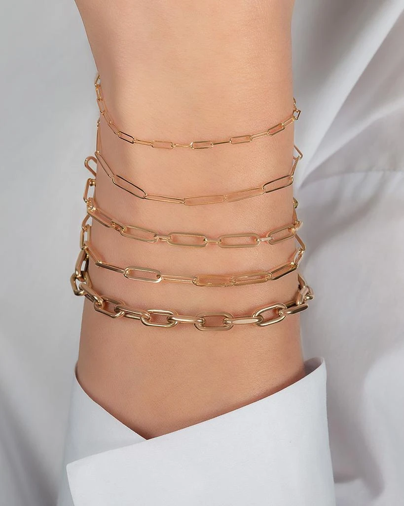 Zoe Lev 14K Yellow Gold Extra Large Paper Clip Chain Bracelet 3