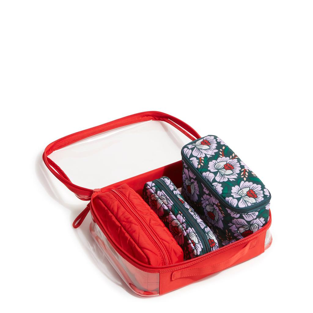 Vera Bradley Outlet Clear 4-Piece Cosmetic Set