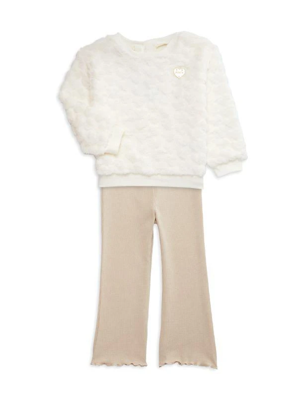 Shop Baby Girl's Little Girl's Teddy Top Leggings Set on Sale