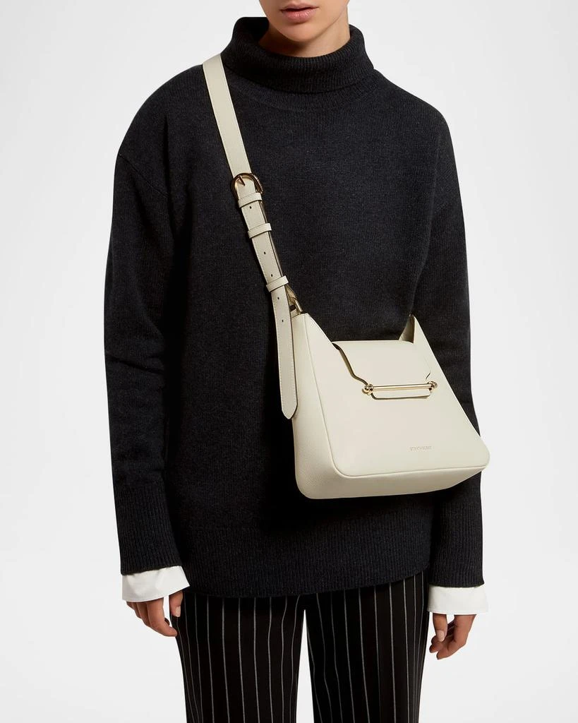 Strathberry Multrees Grain Leather Hobo Bag 6