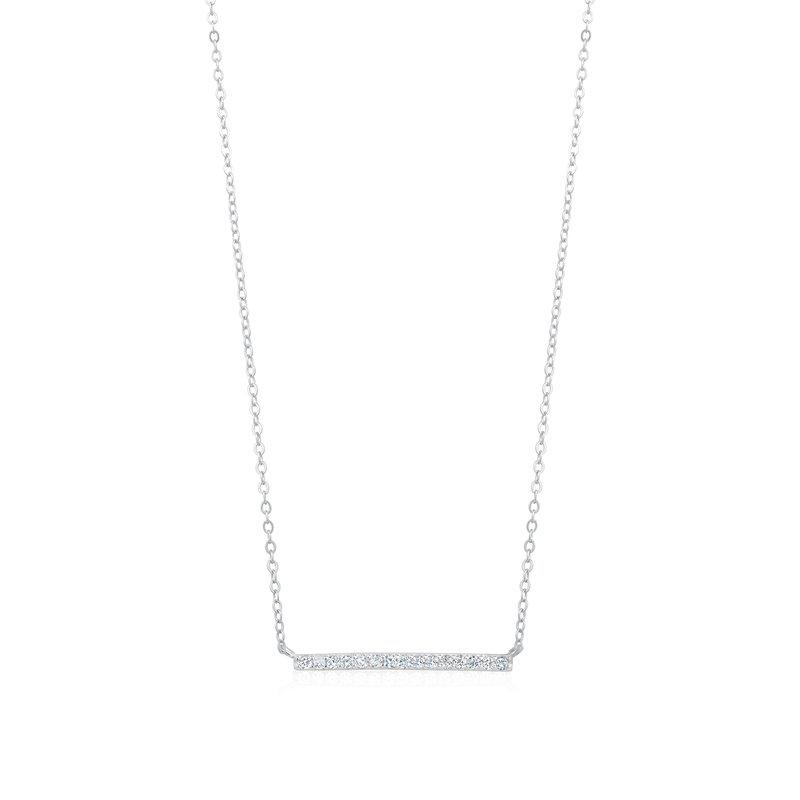 Club Rochelier 5A Cubic Zirconia Horizontal Bar Necklace