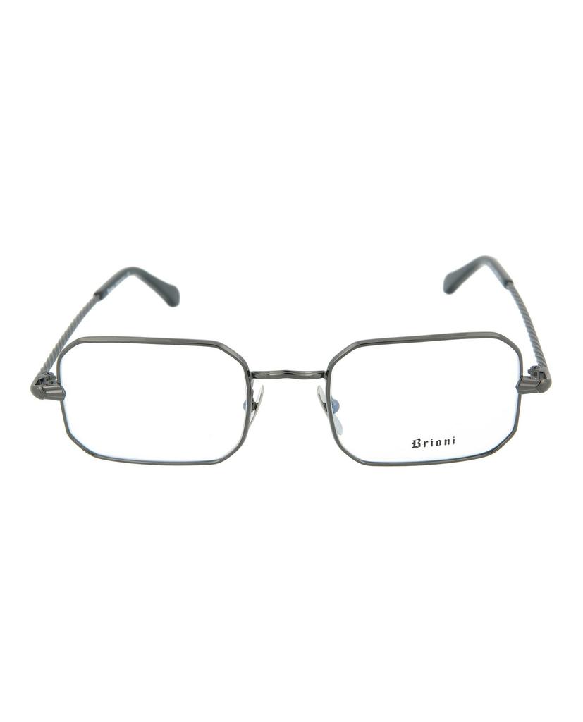 Brioni Square-Frame Metal Optical Frames