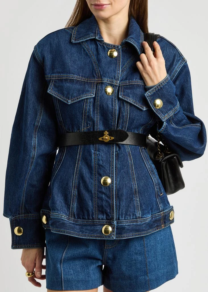 Vivienne Westwood Orb grained leather belt  2
