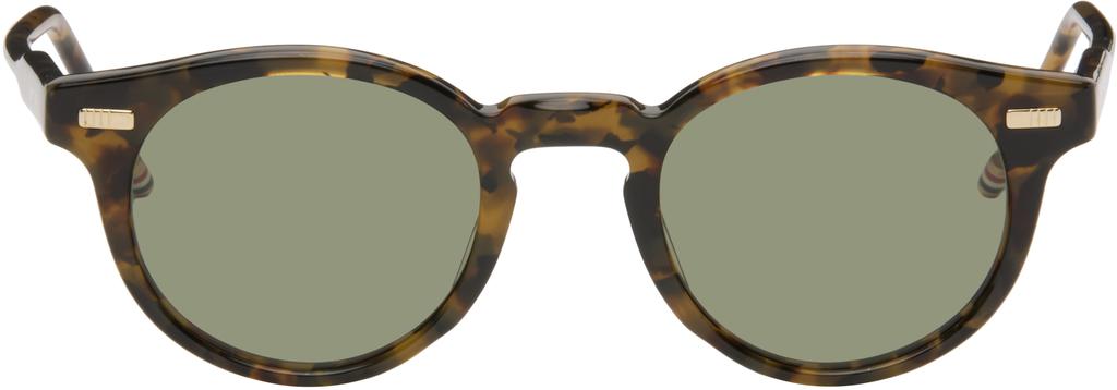 Thom Browne Brown Acetate Round Sunglasses