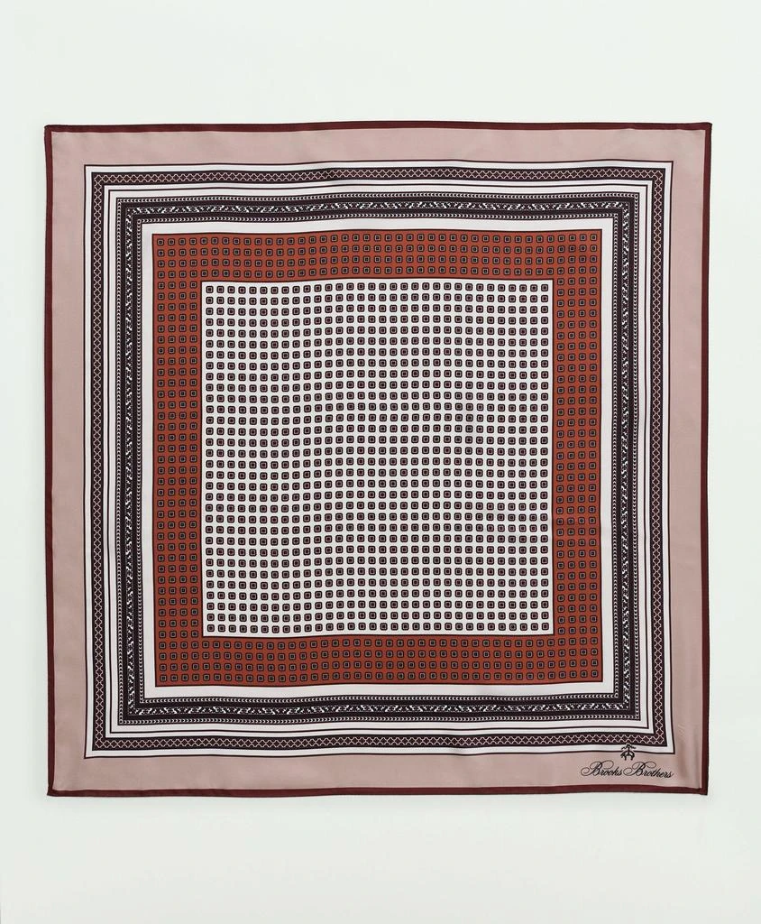 Brooks Brothers Silk Twill Geometric Scarf 1