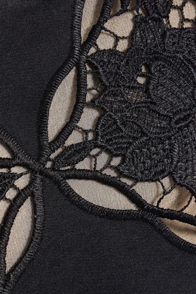 Oscar de la Renta Strapless cropped guipure lace top 4
