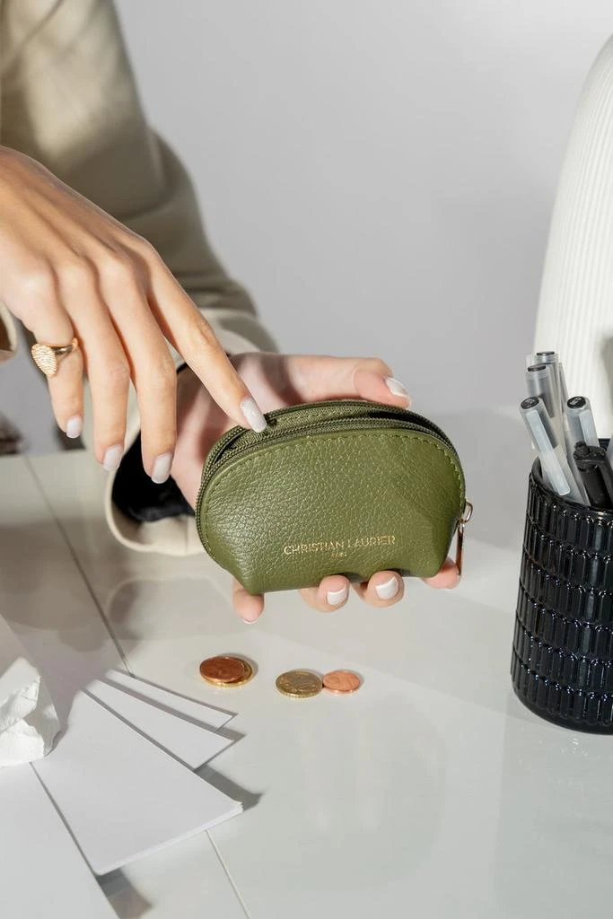 Christian Laurier Porte-Monnaie Nika Croco - Vert Olive 1