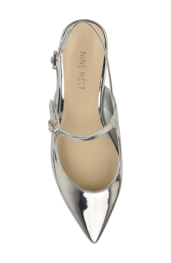 Nine West Daved Pointed Toe Slingback Flat 4