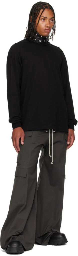 Rick Owens Black Concordians Short Crewneck LS T-shirt 4