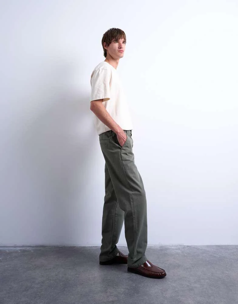 Topman Mens Grey Herringbone Trousers Topman Topman Straight Fit