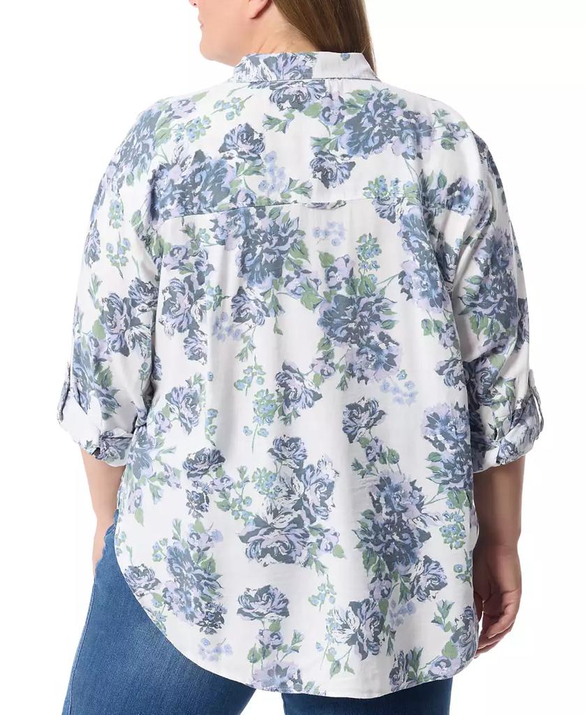 Gloria Vanderbilt Plus Size Amanda Cotton Oversized Printed Shirt