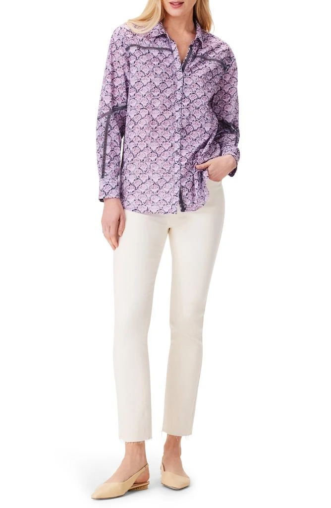 NIC+ZOE Falling Fans Cotton Button-Up Shirt 4