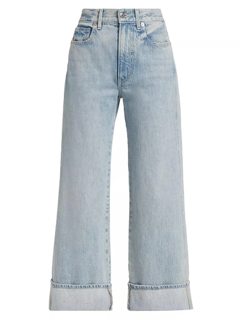 VERONICA BEARD Taylor Wide-Leg Cuffed Jeans 1