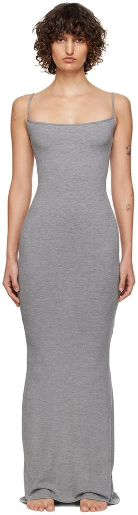 SKIMS Grey Soft Lounge Slip Dress 1