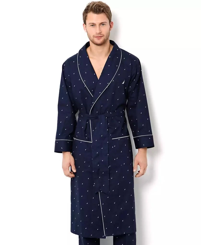 Nautica Men's Signature Light Weight Brand Icon Woven Robe 1