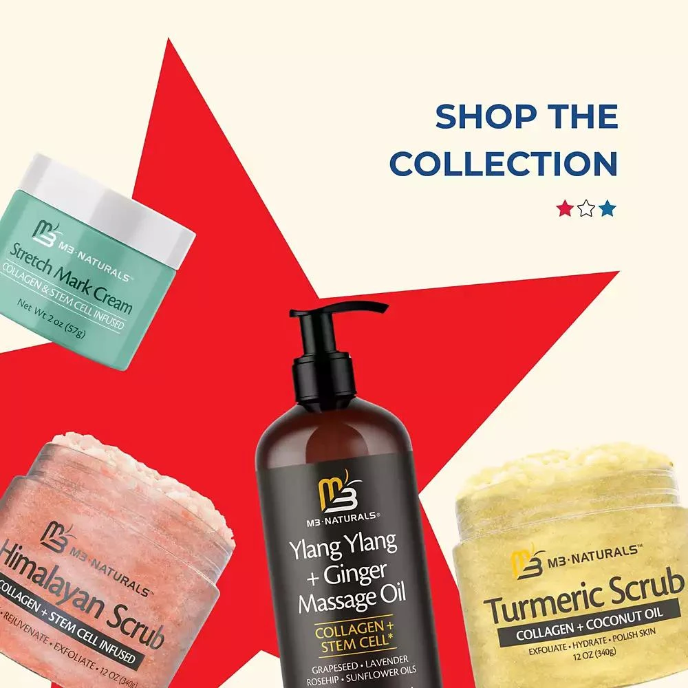 M3 Naturals - Ylang Ylang and Ginger Massage Lotion Infused with Collagen Stem Cell and Natural Essential Oils 3