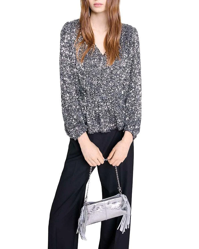 Maje Lanaly Sequined Top 6