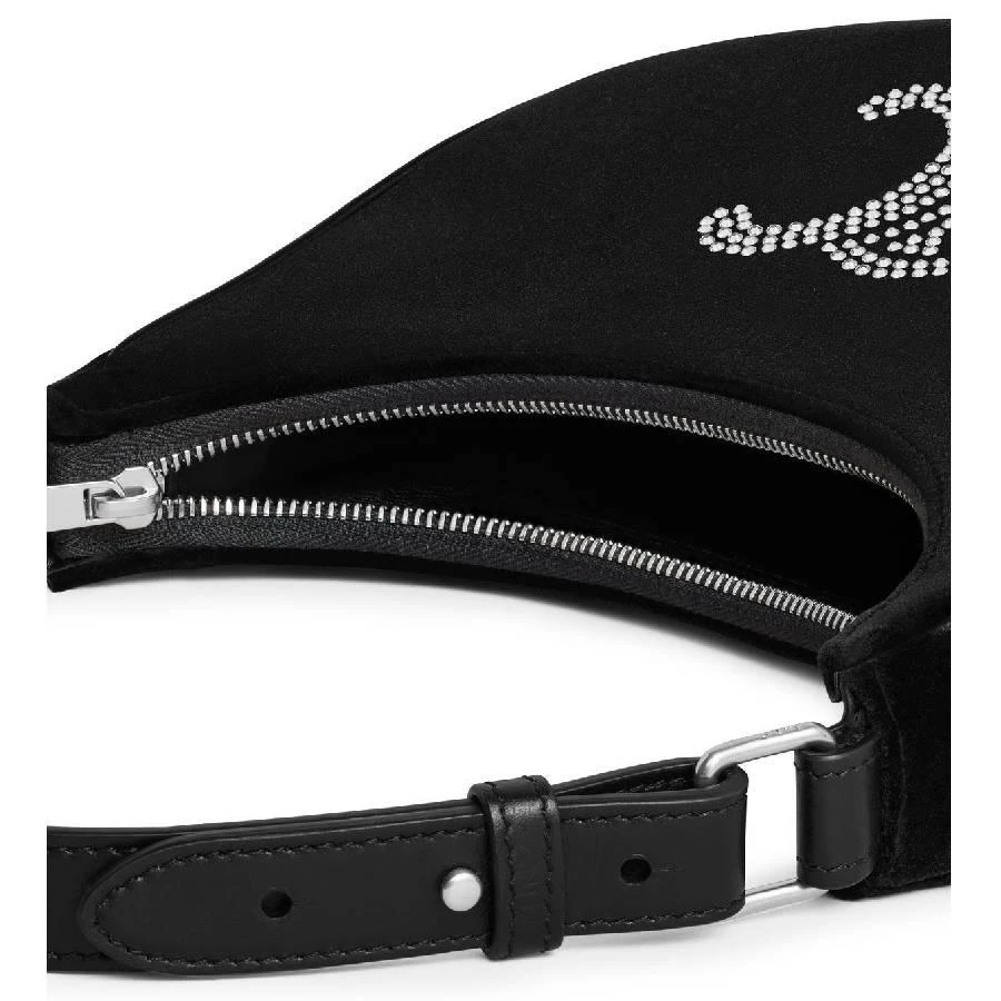Celine Ava Triomphe Strass Velvet Shoulder Bag 3