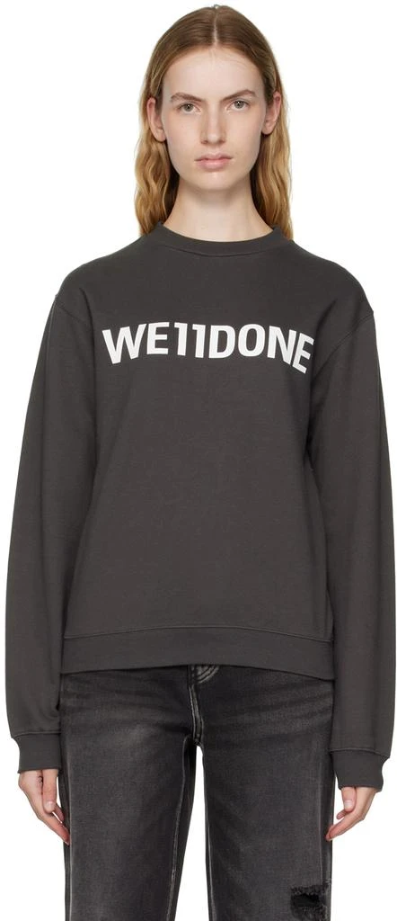 We11done Gray Fitted Sweatshirt 1