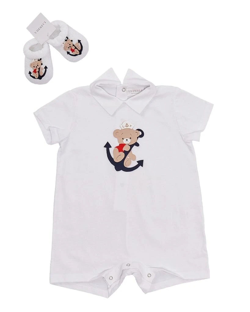 La Perla La Perla Kids Teddy Bear Patch Romper