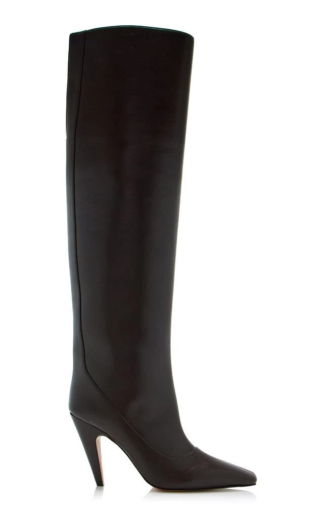 Stella McCartney Stella McCartney Spur Vegan-Leather Knee Boots - Moda Operandi 1