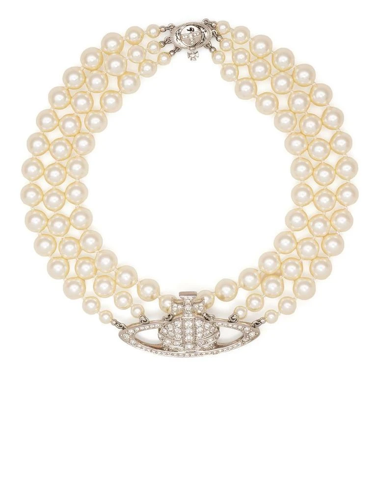 Vivienne Westwood Layered Faux Pearl Necklace