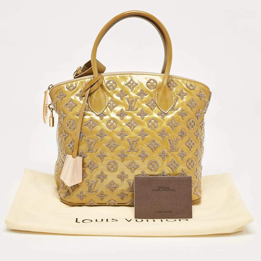 Louis Vuitton Louis Vuitton Gris Monogram Patent Leather Limited Edition Fascination Lockit Bag 15