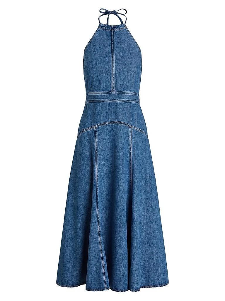 Ralph Lauren Denim Halter Midi-Dress 1