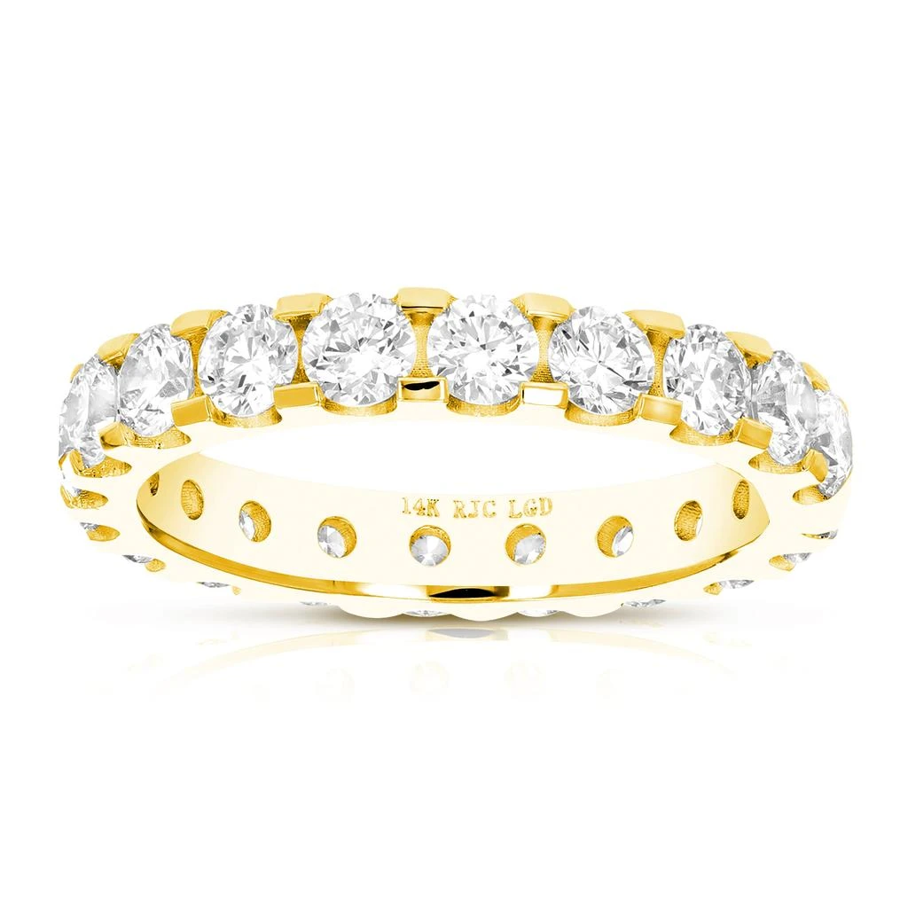Vir Jewels 3 cttw Lab Grown Diamond Eternity Ring Wedding Band in 14K Yellow Gold For Women 2