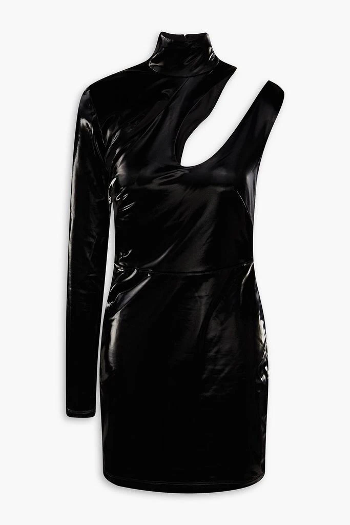 ROTATE Birger Christensen Fallen cutout vinyl mini dress 1