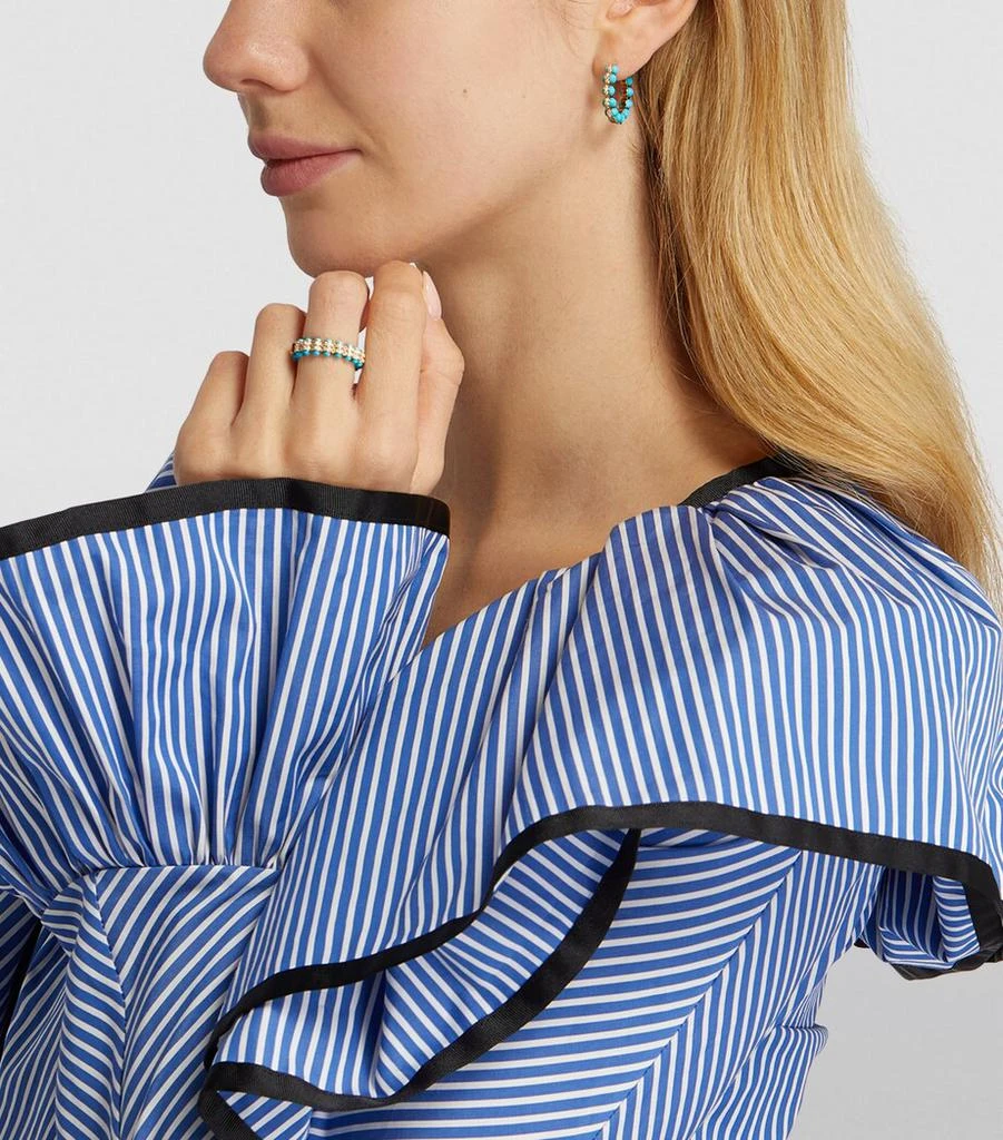 L'ATELIER NAWBAR Yellow Gold, Diamond and Enamel The Cobalt Hoop Earrings 4
