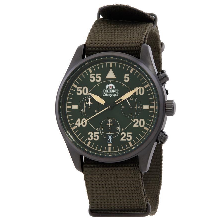 Orient Star Orient Chronograph Quartz Green Dial Men's Watch RA-KV0501