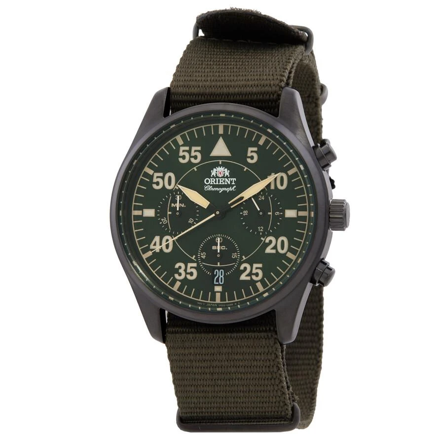 Orient Star Chronograph Quartz Green Dial Men's Watch RA-KV0501 1