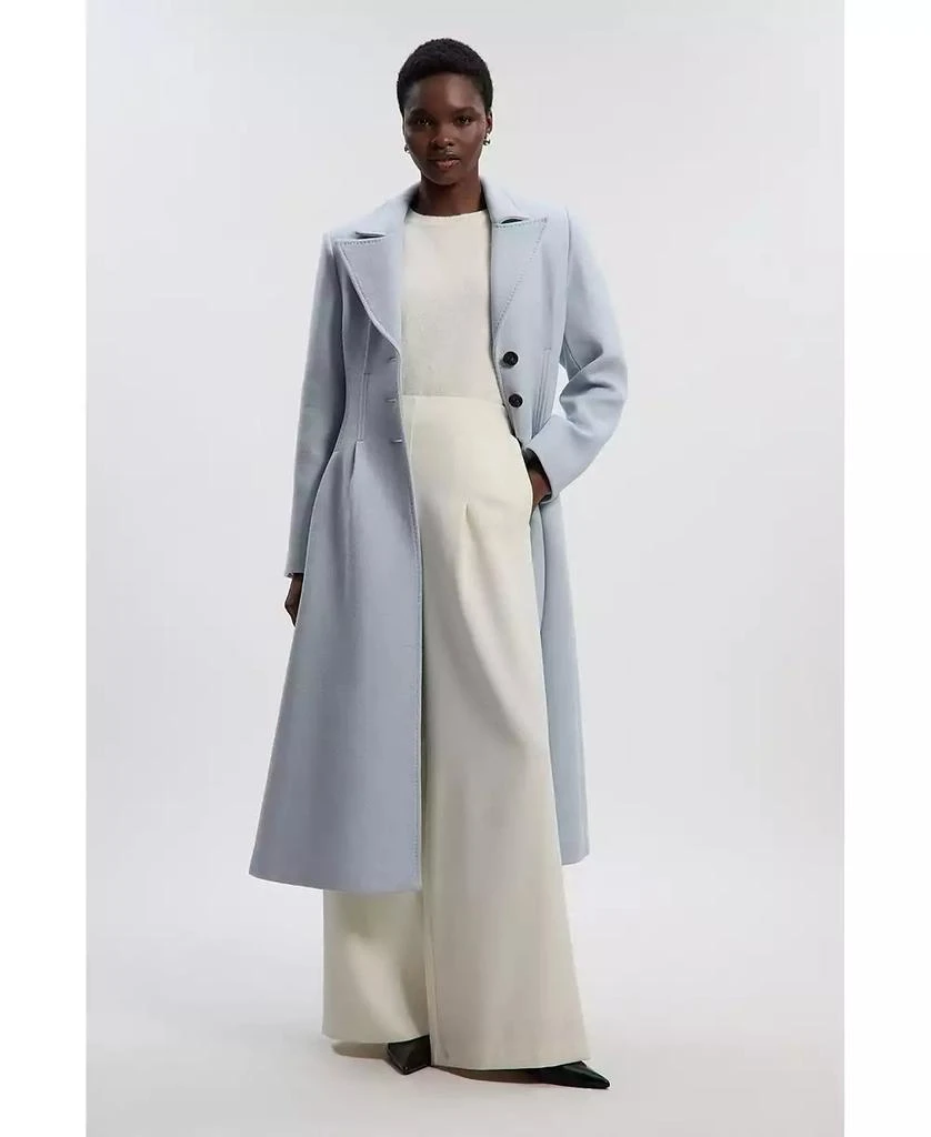 KAREN MILLEN Women
s Corset Detail Full Skirted Maxi Coat