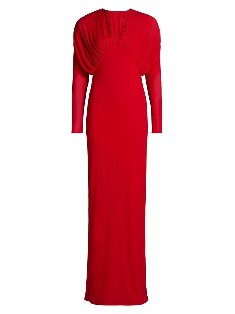 16Arlington Vernest Gathered Long Sleeve Gown 1