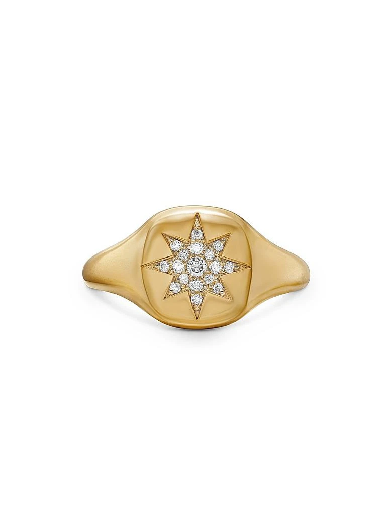 David Yurman Cable Collectibles Compass Pinky Ring in 18K Yellow Gold 4
