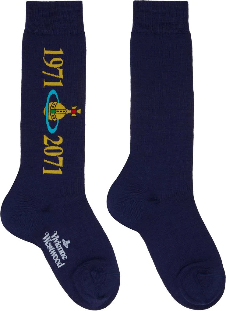 Vivienne Westwood Navy Soccer Socks 1