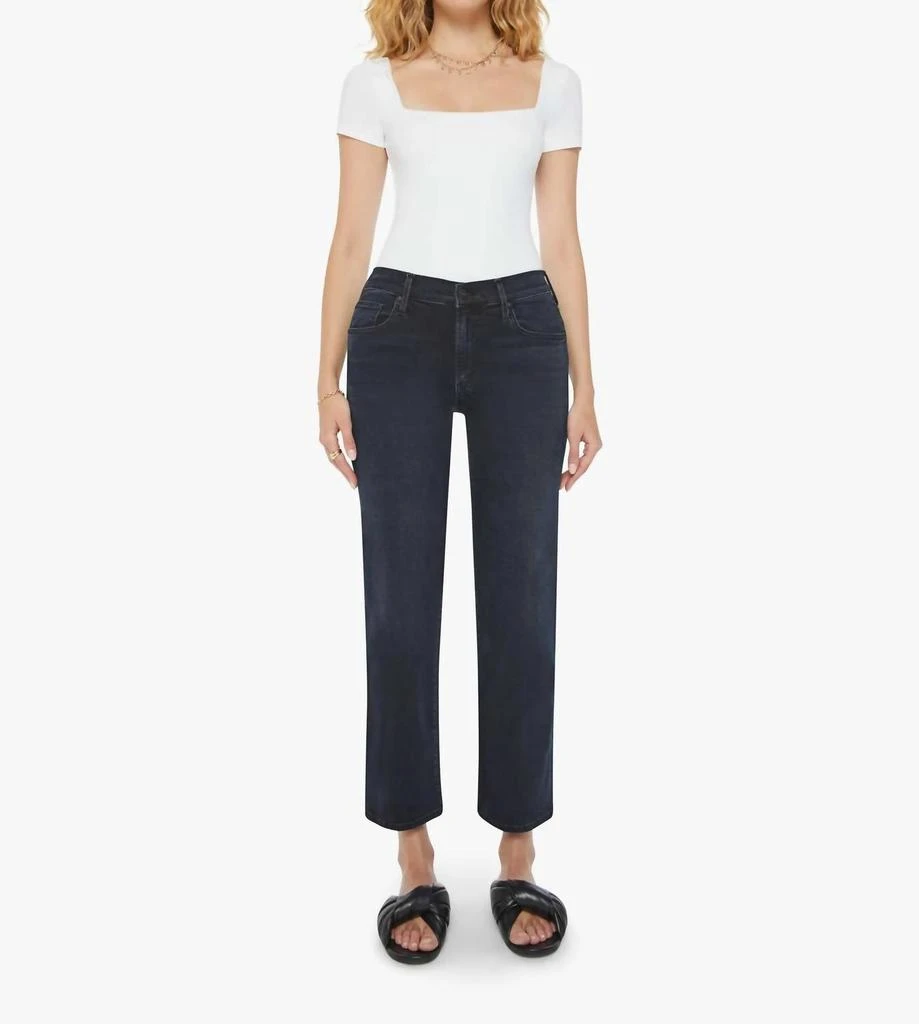 MOTHER Mid Rise Rambler Zip Ankle Jean In Night In Venice 1