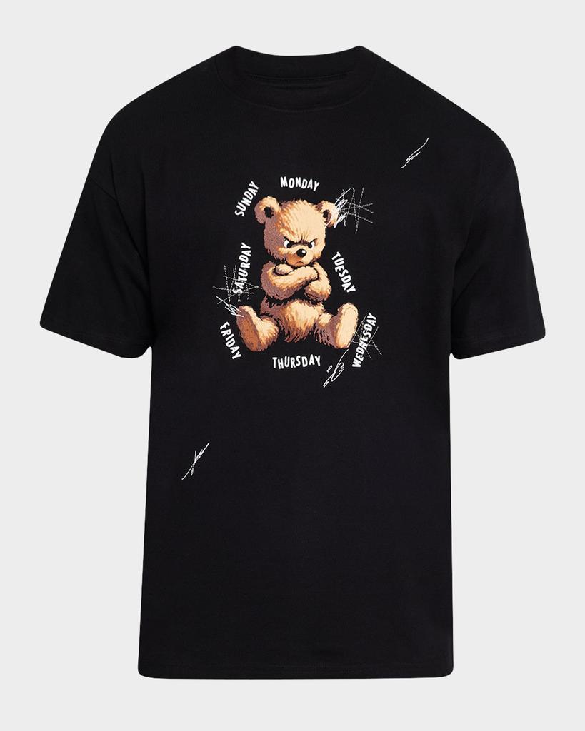 DOMREBEL Men's Weekdays Original Artwork Graphic T-Shirt