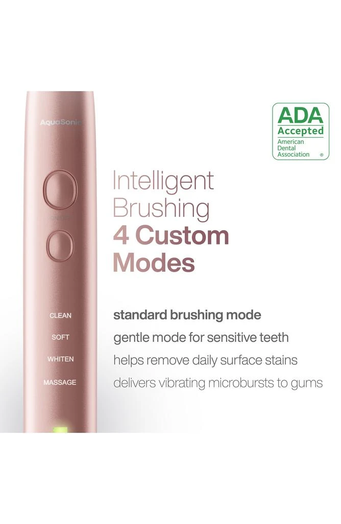 AquaSonic Vibe Series Ultra-Whitening Toothbrush & Aqua Flosser Set 4