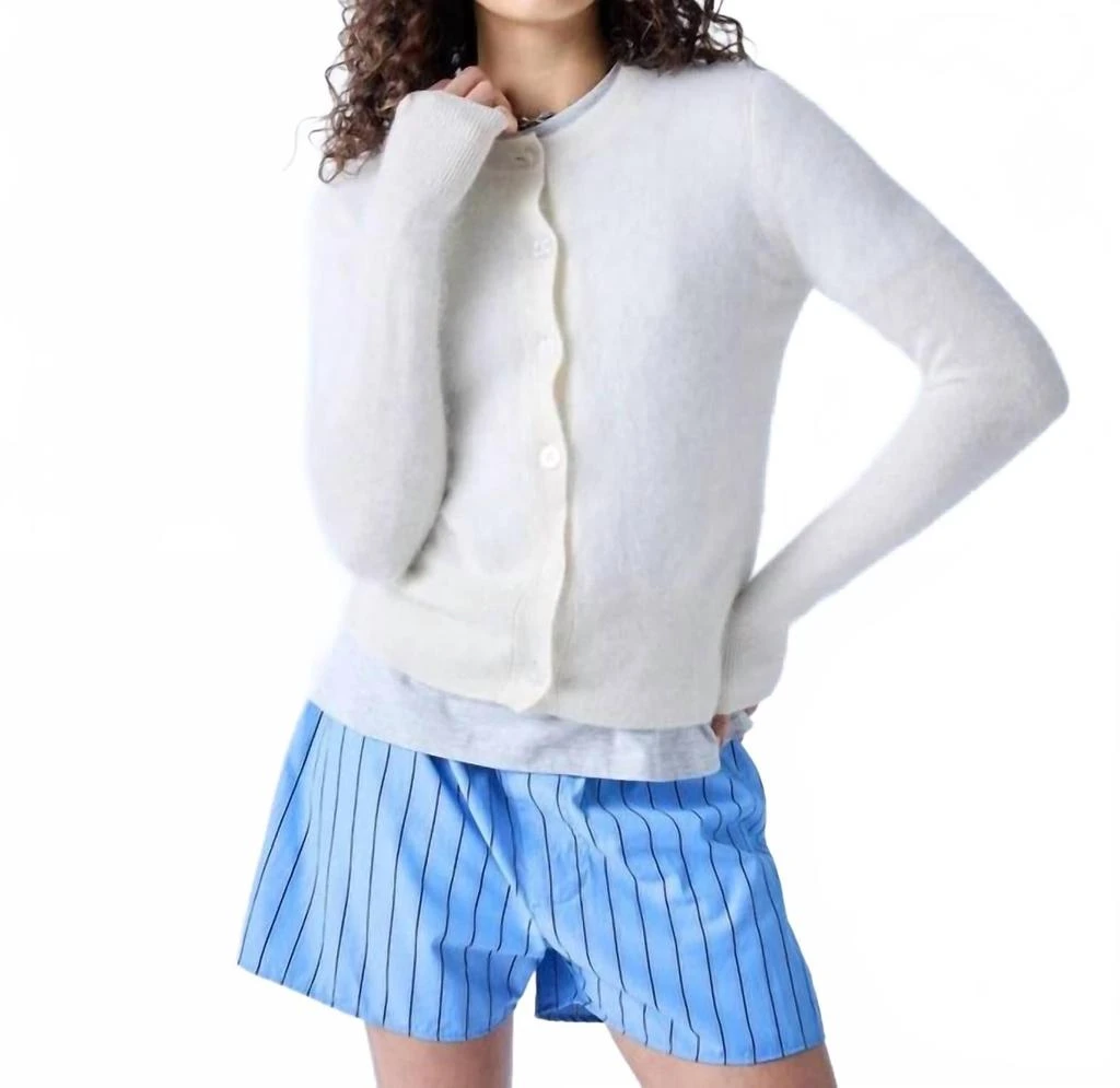 Absolut Cashmere Esma Long Sleeve Cardigan In Cream 2