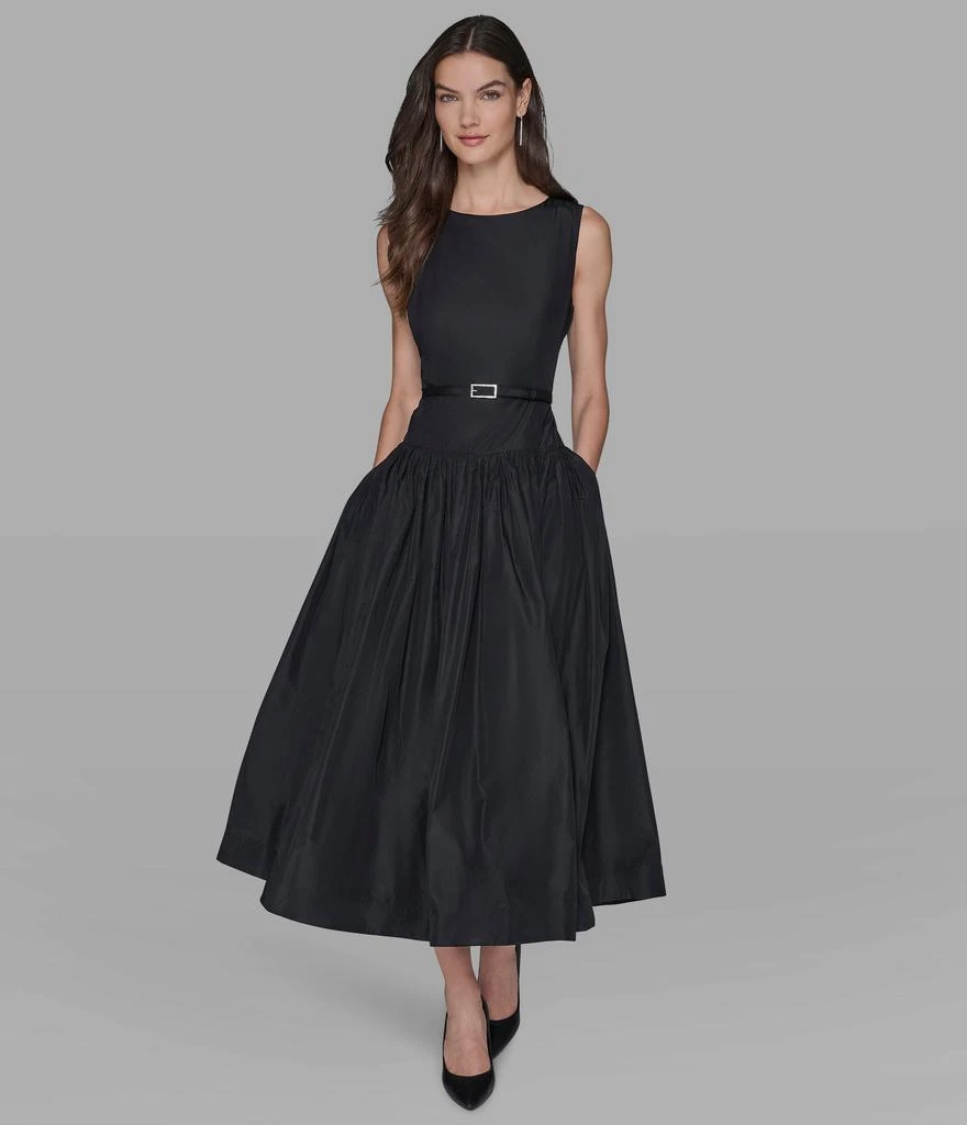 Karl Lagerfeld Paris TAFFETA BELTED MIDI DRESS - Dresses & Skirts - Compare  Prices from 7+ Stores - Free Shipping - BeyondStyle